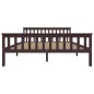 vidaXL Estructura de cama madera maciza pino marrón oscuro 160x200 cm vidaXL Estructura de cama madera maciza pino marrón oscuro 160x200 cm