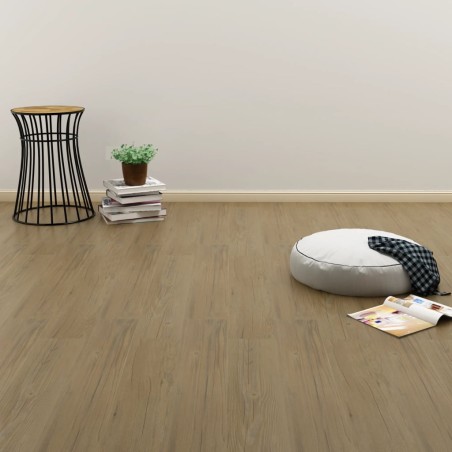 vidaXL Lamas de suelo PVC autoadhesivas 4,46 m² 3 mm marrón natural 
