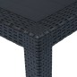 vidaXL Mesa de jardín plástico aspecto ratán gris antracita 79x79x72 cm vidaXL Mesa de jardín plástico aspecto ratán gris antracita 79x79x72 cm