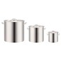 vidaXL Juego de ollas 3 piezas de acero inoxidable 50/21/6 L vidaXL Juego de ollas 3 piezas de acero inoxidable 50/21/6 L