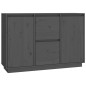 vidaXL Aparador de madera maciza de pino gris 111x34x75 cm vidaXL Aparador de madera maciza de pino gris 111x34x75 cm