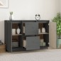vidaXL Aparador de madera maciza de pino gris 111x34x75 cm vidaXL Aparador de madera maciza de pino gris 111x34x75 cm