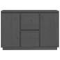 vidaXL Aparador de madera maciza de pino gris 111x34x75 cm vidaXL Aparador de madera maciza de pino gris 111x34x75 cm