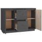 vidaXL Aparador de madera maciza de pino gris 111x34x75 cm vidaXL Aparador de madera maciza de pino gris 111x34x75 cm