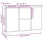 vidaXL Aparador de madera maciza de pino gris 111x34x75 cm vidaXL Aparador de madera maciza de pino gris 111x34x75 cm