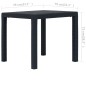 vidaXL Mesa de jardín plástico aspecto ratán gris antracita 79x79x72 cm vidaXL Mesa de jardín plástico aspecto ratán gris antracita 79x79x72 cm