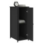 vidaXL Mesita de noche madera de ingeniería negro 32x42x80 cm vidaXL Mesita de noche madera de ingeniería negro 32x42x80 cm