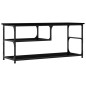 vidaXL Mueble de TV madera contrachapada y acero negro 103x38x46,5 cm vidaXL Mueble de TV madera contrachapada y acero negro 103x38x46,5 cm