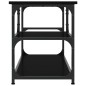 vidaXL Mueble de TV madera contrachapada y acero negro 103x38x46,5 cm vidaXL Mueble de TV madera contrachapada y acero negro 103x38x46,5 cm