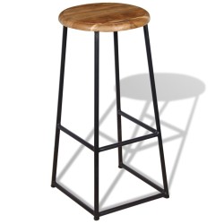 vidaXL Taburetes de cocina 2 unidades madera de teca maciza 