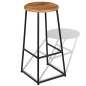 vidaXL Taburetes de cocina 2 unidades madera de teca maciza vidaXL Taburetes de cocina 2 unidades madera de teca maciza