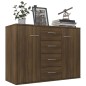 vidaXL Aparador madera contrachapada roble marrón 88x30x65 cm vidaXL Aparador madera contrachapada roble marrón 88x30x65 cm