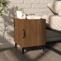 vidaXL Mesita de noche madera contrachapada color roble marrón vidaXL Mesita de noche madera contrachapada color roble marrón