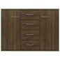 vidaXL Aparador madera contrachapada roble marrón 88x30x65 cm vidaXL Aparador madera contrachapada roble marrón 88x30x65 cm