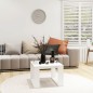 vidaXL Mesa auxiliar de madera contrachapada blanco 50x50x35 cm vidaXL Mesa auxiliar de madera contrachapada blanco 50x50x35 cm