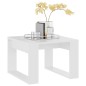 vidaXL Mesa auxiliar de madera contrachapada blanco 50x50x35 cm vidaXL Mesa auxiliar de madera contrachapada blanco 50x50x35 cm