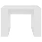 vidaXL Mesa auxiliar de madera contrachapada blanco 50x50x35 cm vidaXL Mesa auxiliar de madera contrachapada blanco 50x50x35 cm
