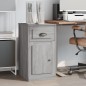 vidaXL Armario auxiliar y cajón madera contrachapada gris 40x50x75 cm vidaXL Armario auxiliar y cajón madera contrachapada gris 40x50x75 cm