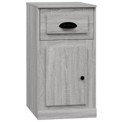 vidaXL Armario auxiliar y cajón madera contrachapada gris 40x50x75 cm