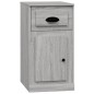vidaXL Armario auxiliar y cajón madera contrachapada gris 40x50x75 cm vidaXL Armario auxiliar y cajón madera contrachapada gris 40x50x75 cm