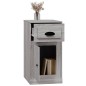 vidaXL Armario auxiliar y cajón madera contrachapada gris 40x50x75 cm vidaXL Armario auxiliar y cajón madera contrachapada gris 40x50x75 cm