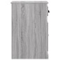 vidaXL Armario auxiliar y cajón madera contrachapada gris 40x50x75 cm vidaXL Armario auxiliar y cajón madera contrachapada gris 40x50x75 cm