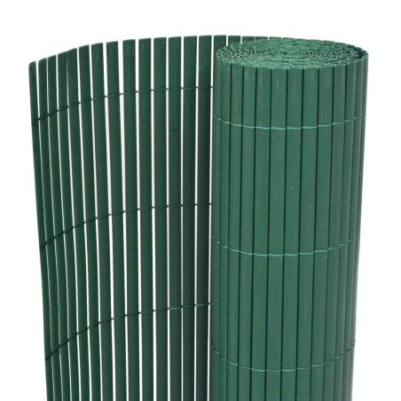 vidaXL Valla de jardín de doble cara PVC verde 90x300 cm 