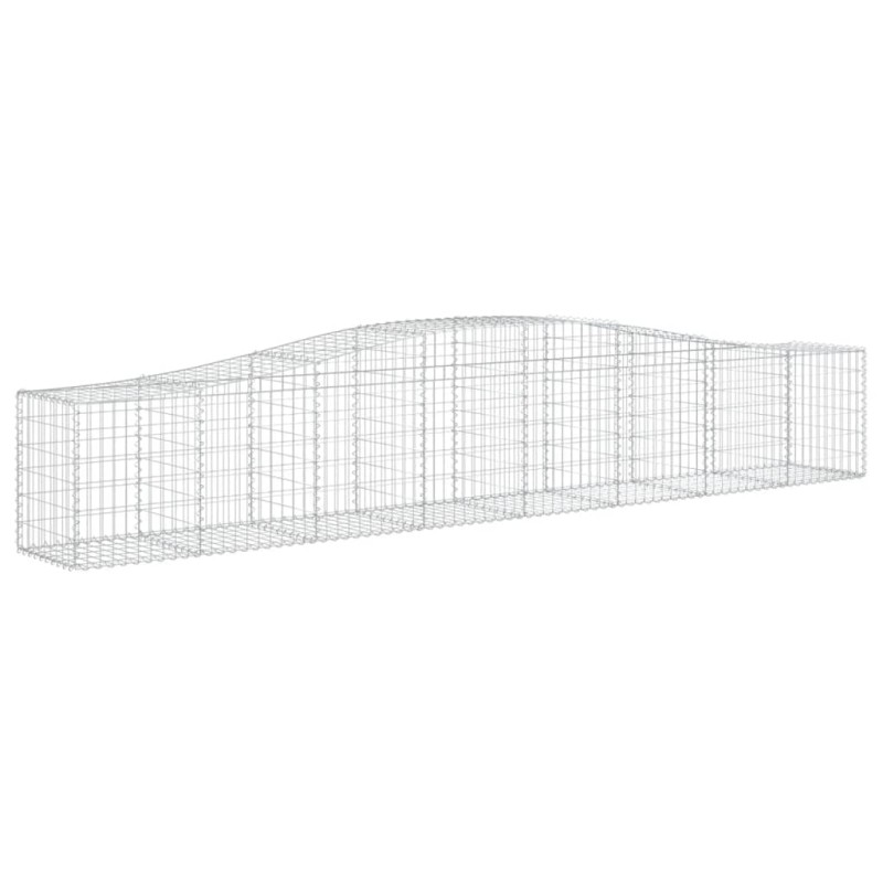 vidaXL Cesta de gaviones forma arco hierro galvanizado 400x50x60/80 cm vidaXL Cesta de gaviones forma arco hierro galvanizado 400x50x60/80 cm
