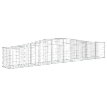 vidaXL Cesta de gaviones forma arco hierro galvanizado 400x50x60/80 cm