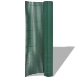 vidaXL Valla de jardín de doble cara PVC verde 90x300 cm 