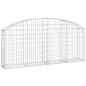 vidaXL Cesta de gaviones forma arco hierro galvanizado 200x30x80/100cm vidaXL Cesta de gaviones forma arco hierro galvanizado 200x30x80/100cm