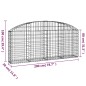 vidaXL Cesta de gaviones forma arco hierro galvanizado 200x30x80/100cm vidaXL Cesta de gaviones forma arco hierro galvanizado 200x30x80/100cm
