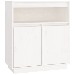 vidaXL Aparador de madera maciza de pino blanco 70x34x80 cm