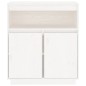 vidaXL Aparador de madera maciza de pino blanco 70x34x80 cm