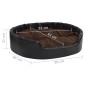 vidaXL Cama de perros felpa y cuero sintético negro marrón 99x89x21 cm