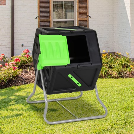 vidaXL Compostador giratorio polipropileno 60x58x74 cm 105 L