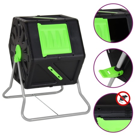 vidaXL Compostador giratorio polipropileno 60x58x74 cm 105 L