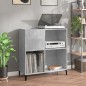 vidaXL Mueble discos madera contrachapada gris hormigón 84,5x38x89 cm vidaXL Mueble discos madera contrachapada gris hormigón 84,5x38x89 cm