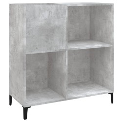 vidaXL Mueble discos madera contrachapada gris hormigón 84,5x38x89 cm