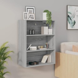 vidaXL Armario colgante de pared gris Sonoma 69,5x32,5x90 cm