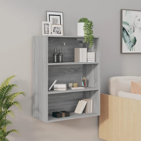 vidaXL Armario colgante de pared gris Sonoma 69,5x32,5x90 cm