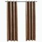 vidaXL Cortinas opacas con anillas 2 uds terciopelo beige 140x175 cm vidaXL Cortinas opacas con anillas 2 uds terciopelo beige 140x175 cm
