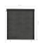 vidaXL Persiana enrollable de exterior 60x140 cm gris antracita