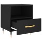 vidaXL Mesita de noche madera de ingeniería negro 40x35x47,5 cm vidaXL Mesita de noche madera de ingeniería negro 40x35x47,5 cm
