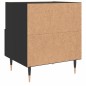 vidaXL Mesita de noche madera de ingeniería negro 40x35x47,5 cm vidaXL Mesita de noche madera de ingeniería negro 40x35x47,5 cm