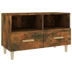 vidaXL Mueble para TV madera contrachapada roble ahumado 80x36x50 cm
