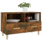vidaXL Mueble para TV madera contrachapada roble ahumado 80x36x50 cm