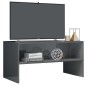vidaXL Mueble de TV madera contrachapada gris brillante 80x40x40 cm vidaXL Mueble de TV madera contrachapada gris brillante 80x40x40 cm