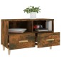 vidaXL Mueble para TV madera contrachapada roble ahumado 80x36x50 cm