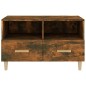 vidaXL Mueble para TV madera contrachapada roble ahumado 80x36x50 cm